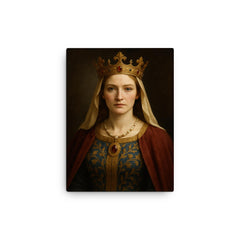 Eleanor of Aquitaine portrait canvas print on a plain backdrop in size 12"x16".
