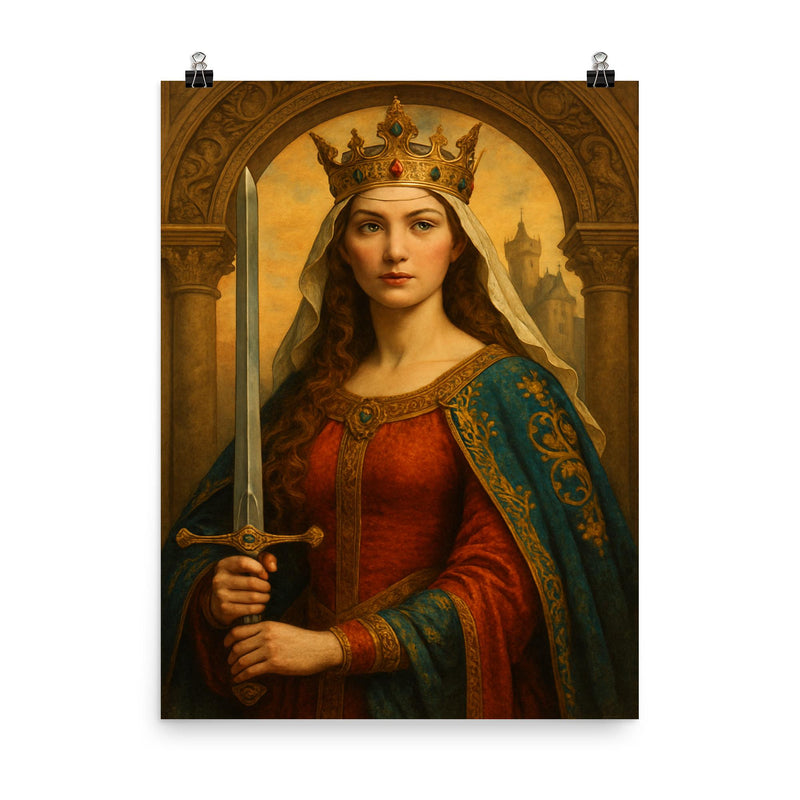 Eleanor of Aquitaine poster on a plain backdrop in size 8