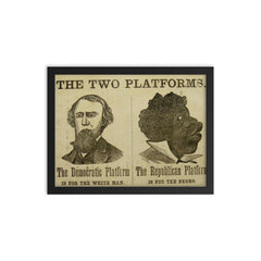 Election Pamphlet from the United States, 1867 framed print on a plain backdrop in size 12"x16".