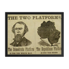 Election Pamphlet from the United States, 1867 framed print on a plain backdrop in size 18"x24".