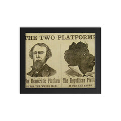 Election Pamphlet from the United States, 1867 framed print on a plain backdrop in size 8"x10".