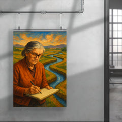 Elinor Ostrom field notes and water channels poster 4