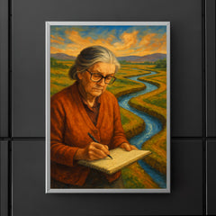 Elinor Ostrom field notes and water channels poster 5
