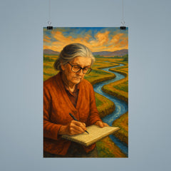 Elinor Ostrom field notes and water channels poster 9