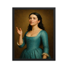 Eliza Hamilton framed print on a plain backdrop in size 16"x20".