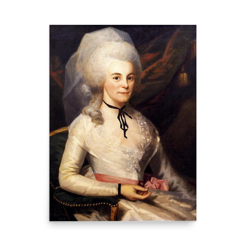 Eliza Hamilton poster on a plain backdrop in size 18