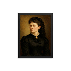 Elizabeth Bacon Custer framed print on a plain backdrop in size 12"x16".