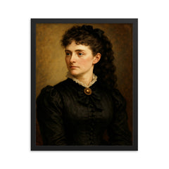 Elizabeth Bacon Custer framed print on a plain backdrop in size 16"x20".