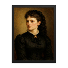 Elizabeth Bacon Custer framed print on a plain backdrop in size 18"x24".