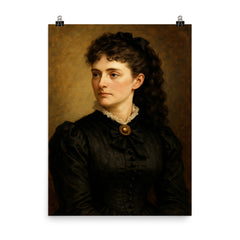 Elizabeth Bacon Custer poster on a plain backdrop in size 8"x10".