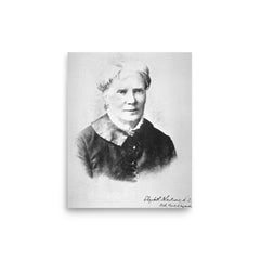 Elizabeth Blackwell poster on a plain backdrop in size 8"x10".