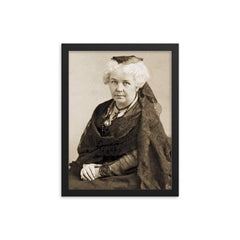 Elizabeth Cady Stanton framed print on a plain backdrop in size 12"x16".