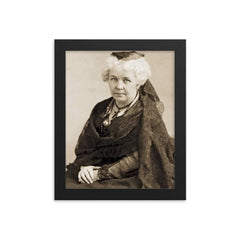 Elizabeth Cady Stanton framed print on a plain backdrop in size 8"x10".