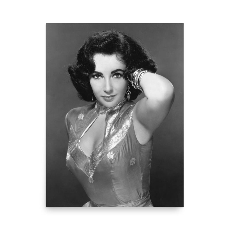 Elizabeth Taylor poster on a plain backdrop in size 18