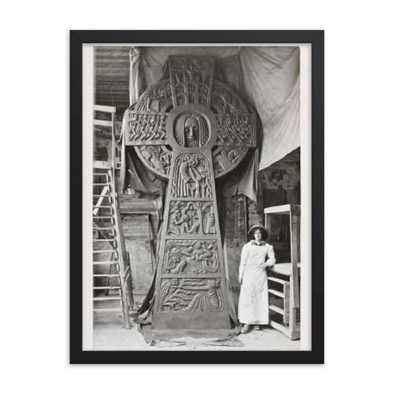 Ellen Roosval von Hallwyl framed print on a plain backdrop in size 18