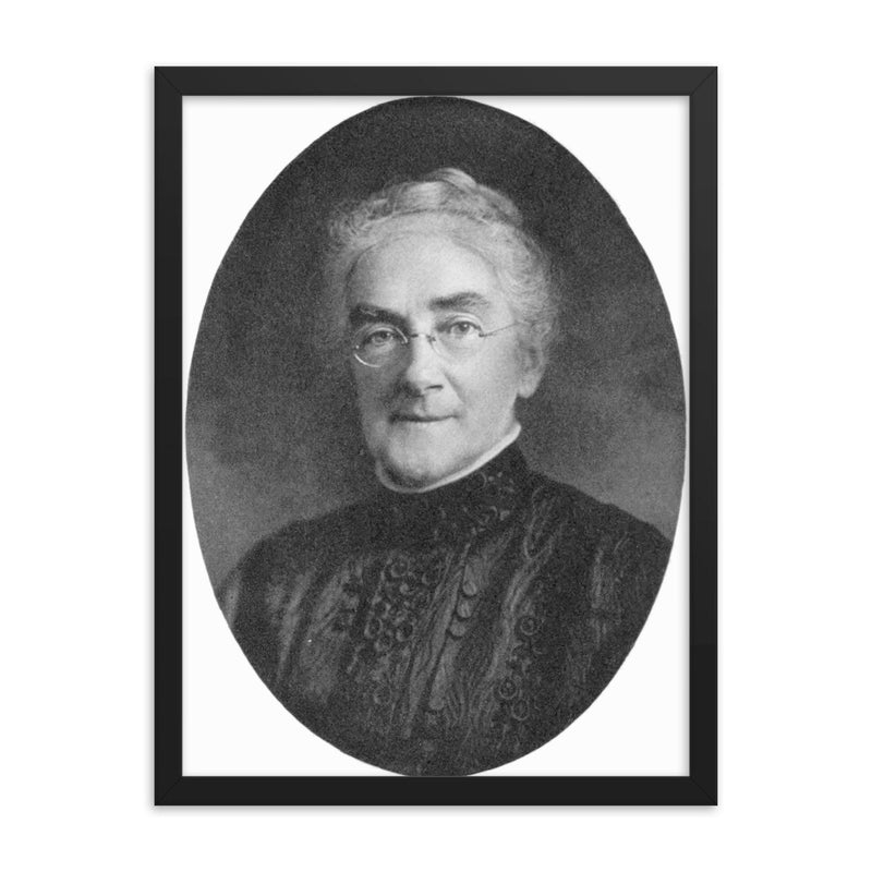Ellen Swallow Richards framed print on a plain backdrop in size 18