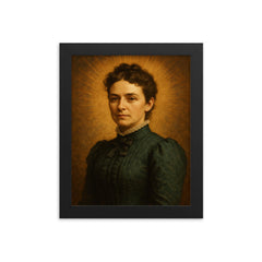 Ellen Swallow Richards framed print on a plain backdrop in size 8"x10".