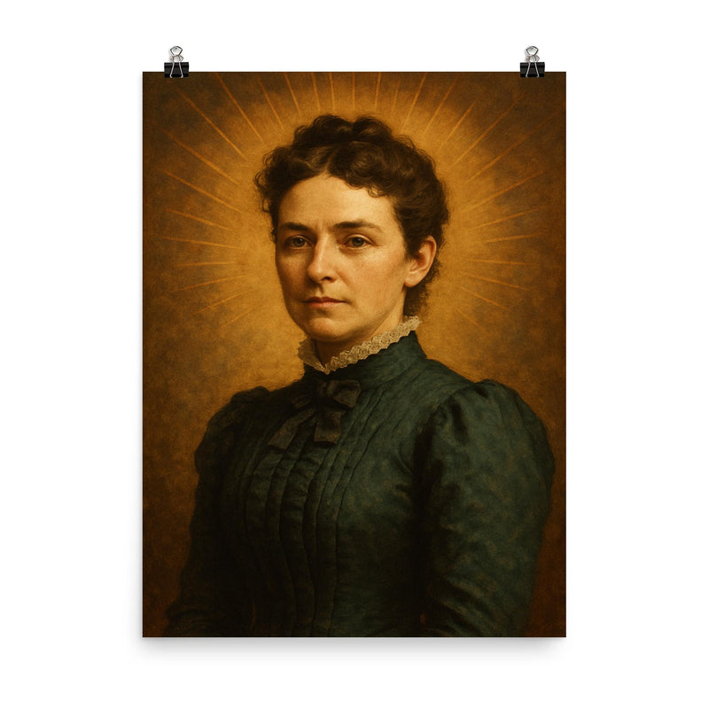 Ellen Swallow Richards poster on a plain backdrop in size 8