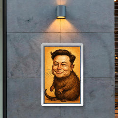 Elon Musk as a Muskrat funny poster 2
