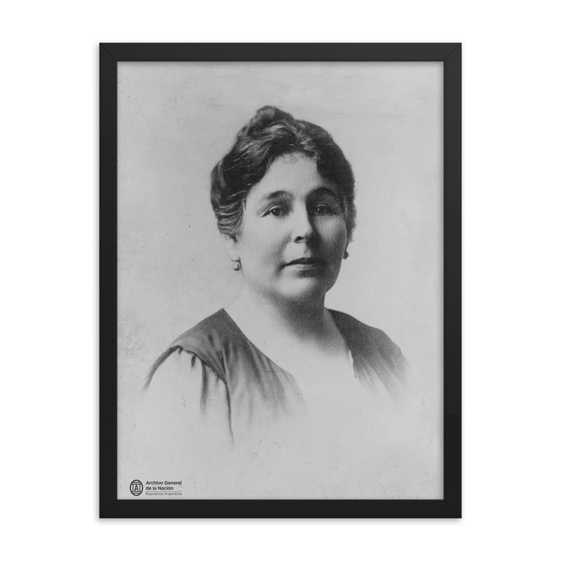 Elvira Rawson de Dellepiane framed print on a plain backdrop in size 18