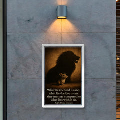 Emerson quote what lies behind before within us inspirational poster 2