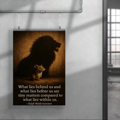 Emerson quote what lies behind before within us inspirational poster 4