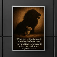 Emerson quote what lies behind before within us inspirational poster 5