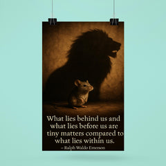Emerson quote what lies behind before within us inspirational poster 6