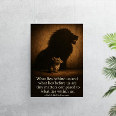 Emerson quote what lies behind before within us inspirational poster 7