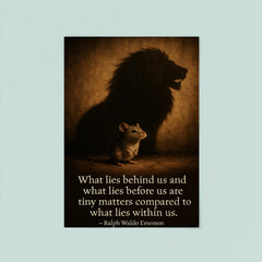 Emerson quote what lies behind before within us inspirational poster 8