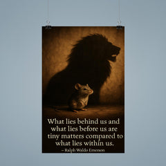 Emerson quote what lies behind before within us inspirational poster 9