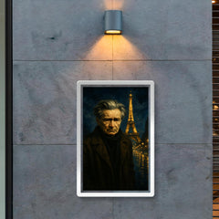 Emil Cioran in sleepless Paris midnight poster 2