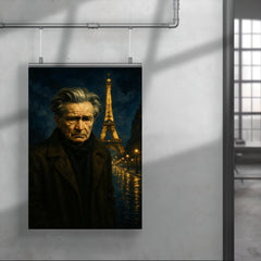 Emil Cioran in sleepless Paris midnight poster 4