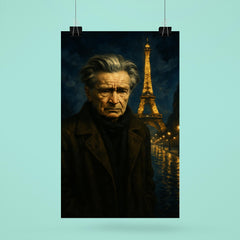 Emil Cioran in sleepless Paris midnight poster 6