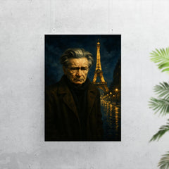 Emil Cioran in sleepless Paris midnight poster 7