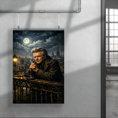Emil Cioran on sleepless midnight balcony poster 4