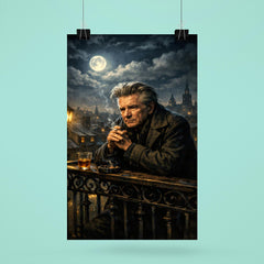 Emil Cioran on sleepless midnight balcony poster 6