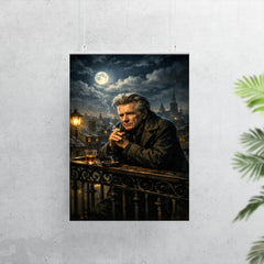 Emil Cioran on sleepless midnight balcony poster 7