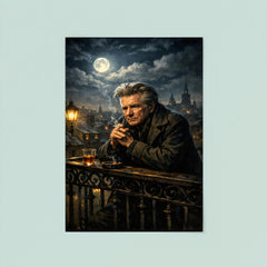 Emil Cioran on sleepless midnight balcony poster 8