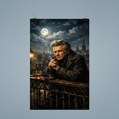 Emil Cioran on sleepless midnight balcony poster 9