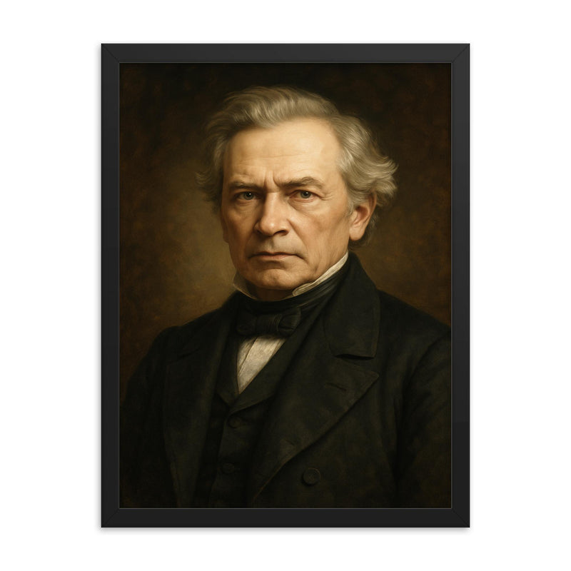 Emil Lenz framed print on a plain backdrop in size 18