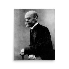 Emile Durkheim poster on a plain backdrop in size 16"x20".