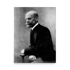 Emile Durkheim poster on a plain backdrop in size 18"x24".