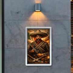 Emiliano Zapata beneath a bandolier crossed chest poster 2