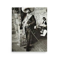 Emiliano Zapata poster on a plain backdrop in size 16"x20".