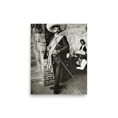 Emiliano Zapata poster on a plain backdrop in size 8"x10".