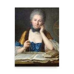Emilie du Chatelet poster on a plain backdrop in size 18"x24".