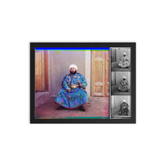 Emir Alim Khan, Tri-Color Composite, 1911 framed print on a plain backdrop in size 12"x16".