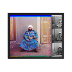 Emir Alim Khan, Tri-Color Composite, 1911 framed print on a plain backdrop in size 16"x20".
