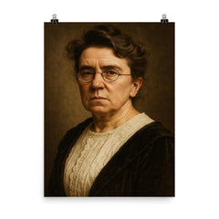 Emma Goldman portrait poster on a plain backdrop in size 8"x10".